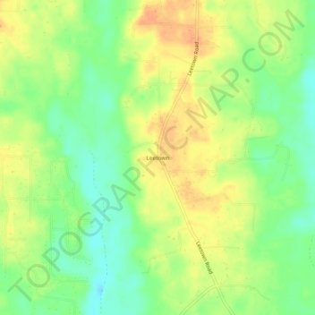 Carte topographique Leetown, altitude, relief