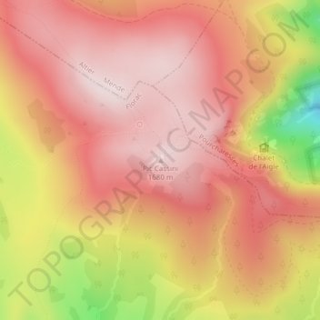 Carte topographique Pic Cassini, altitude, relief