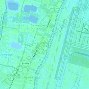 Carte topographique Ban Khlong Nong Takra, altitude, relief