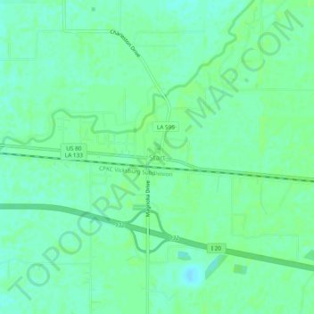 Carte topographique Start, altitude, relief