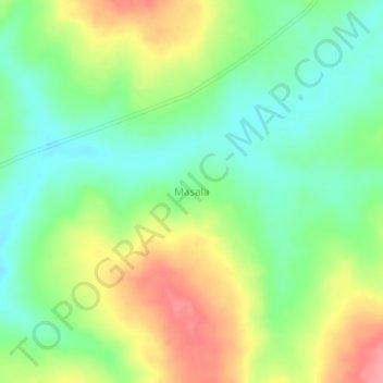Carte topographique Masala, altitude, relief