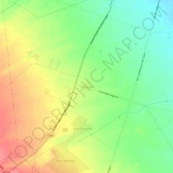 Carte topographique Segezia, altitude, relief