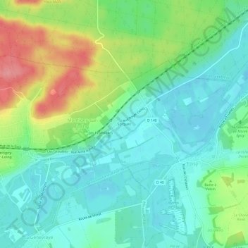 Carte topographique Sorques, altitude, relief