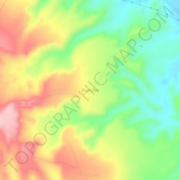 Carte topographique Rancho, altitude, relief