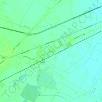 Carte topographique Godo, altitude, relief