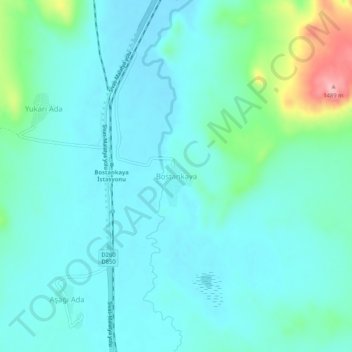 Carte topographique Bostankaya, altitude, relief