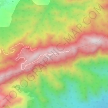 Carte topographique Cherat, altitude, relief