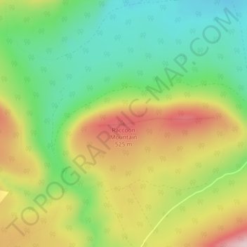 Carte topographique Raccoon Mountain, altitude, relief