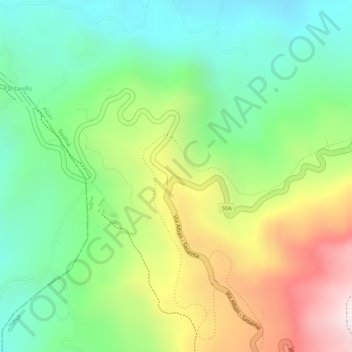 Carte topographique Chuguacal, altitude, relief
