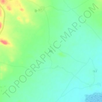Carte topographique b5, altitude, relief