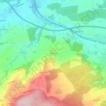 Carte topographique Ziegelried, altitude, relief