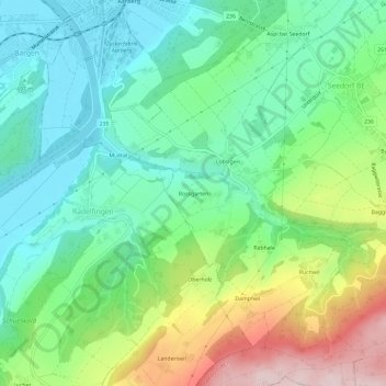 Carte topographique Rossgarten, altitude, relief