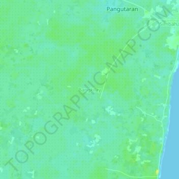 Carte topographique Bangkilay, altitude, relief