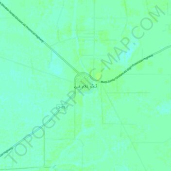 Carte topographique Tando Ghulam Ali, altitude, relief