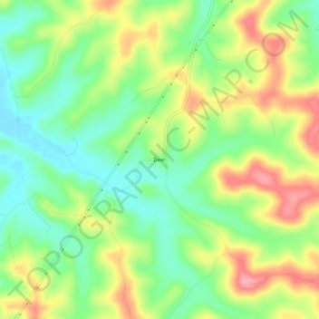 Carte topographique Deer, altitude, relief