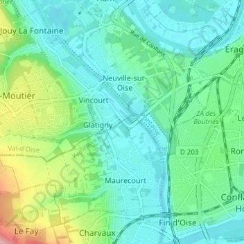 Carte topographique Le Quinconce, altitude, relief