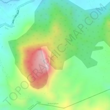 Carte topographique Mount Panginraon, altitude, relief