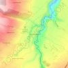 Carte topographique Piava Chupa, altitude, relief