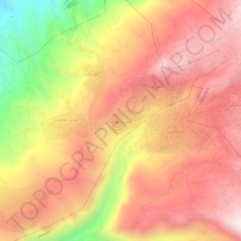 Carte topographique Beit Ayoub, altitude, relief