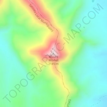 Carte topographique Mount Morkel, altitude, relief