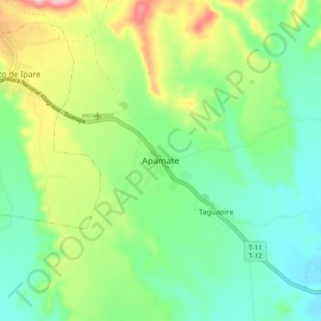 Carte topographique Apamate, altitude, relief