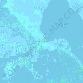 Carte topographique Lake Judge Perez, altitude, relief