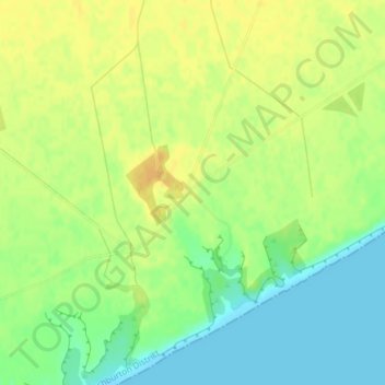 Carte topographique Longbeach, altitude, relief