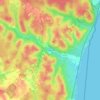 Carte topographique Widewater, altitude, relief