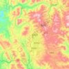 Carte topographique Pu'er, altitude, relief