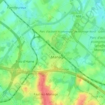 Carte topographique Centenaire, altitude, relief