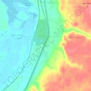 Carte topographique Baden, altitude, relief