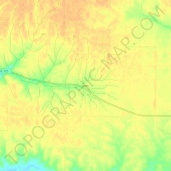 Carte topographique Jules, altitude, relief