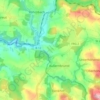 Carte topographique Irlesberg, altitude, relief