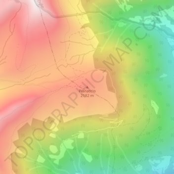 Carte topographique Pianaccio, altitude, relief