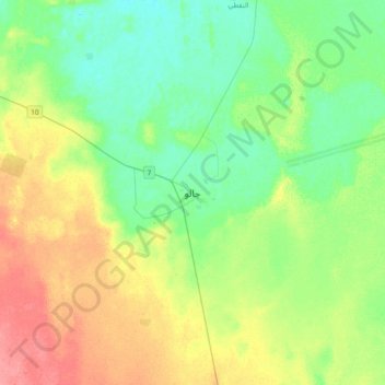 Carte topographique Jalu, altitude, relief