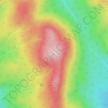Carte topographique Pic Johannsen, altitude, relief