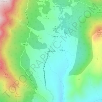 Carte topographique La Encinilla, altitude, relief