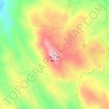 Carte topographique Pilot Hill, altitude, relief