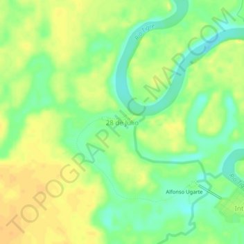 Carte topographique 28 de Julio, altitude, relief