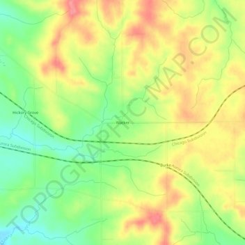 Carte topographique Wacker, altitude, relief