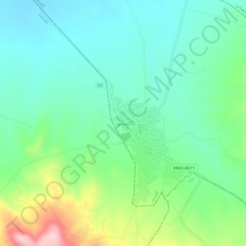 Carte topographique El Ksour, altitude, relief