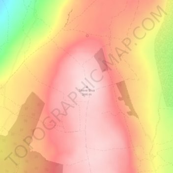 Carte topographique Slieve Elva, altitude, relief