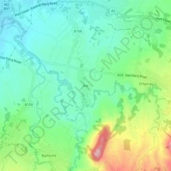 Carte topographique Ilot, altitude, relief