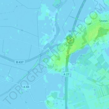 Carte topographique Speckje, altitude, relief