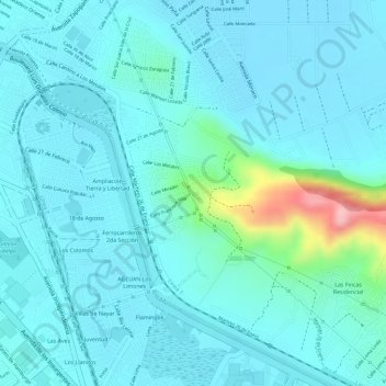 Carte topographique Zitacua, altitude, relief