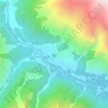 Carte topographique Upper Pisang, altitude, relief