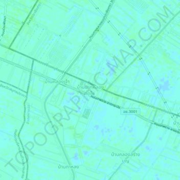Carte topographique Ban Pak Khlong Decho, altitude, relief