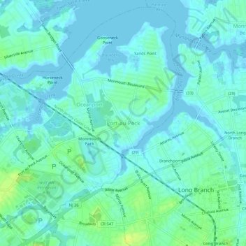 Carte topographique Port-au-Peck, altitude, relief