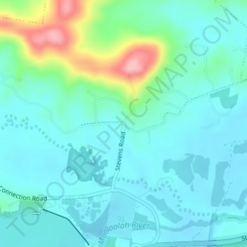 Carte topographique Glenview, altitude, relief