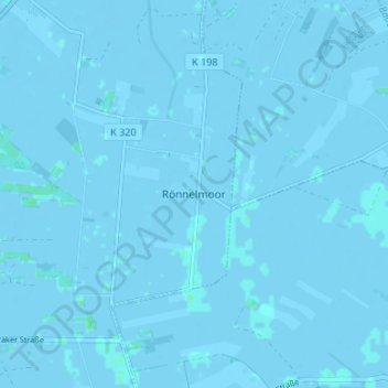Carte topographique Rönnelmoor, altitude, relief